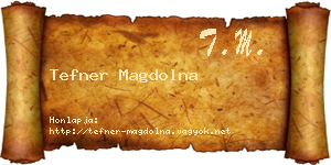 Tefner Magdolna névjegykártya