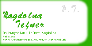 magdolna tefner business card